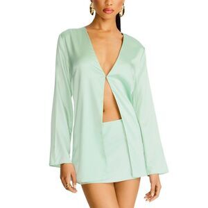 Ser.O.Ya Womens Seroya Odelia Silk-Blend Blouse, Green
